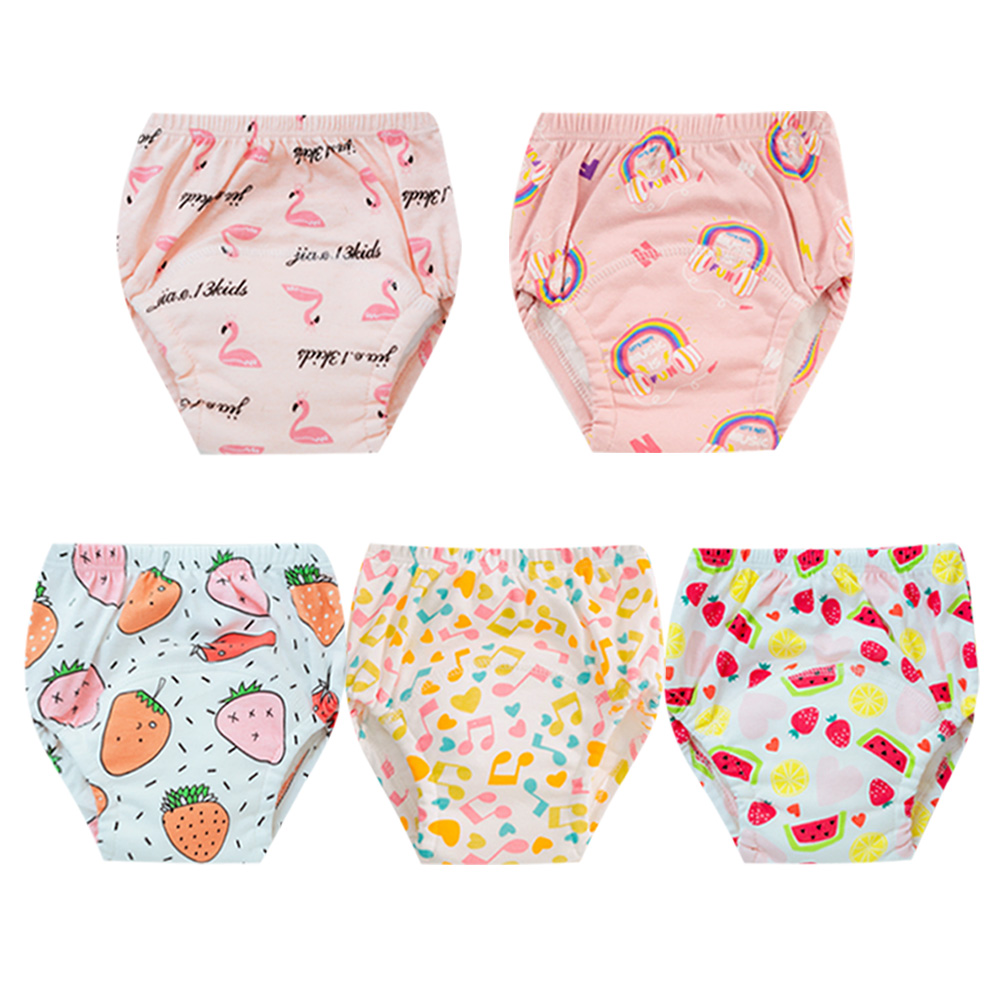 Cloth Diaper Insert - 5pcs Baby Cotton Training Panties Waterproof
