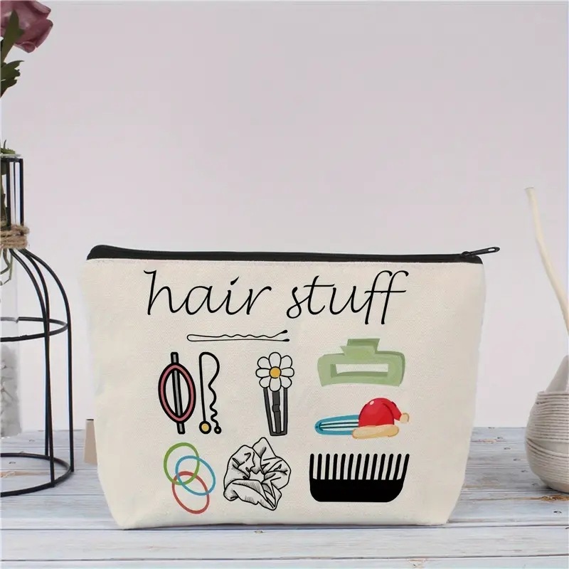 Linen Bag Bulk - Hot-selling printed canvas cosmetic bag women's