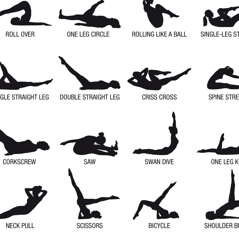 Pilates Workout Chart Poster C - огляд і ціна Sustainable Living Guide