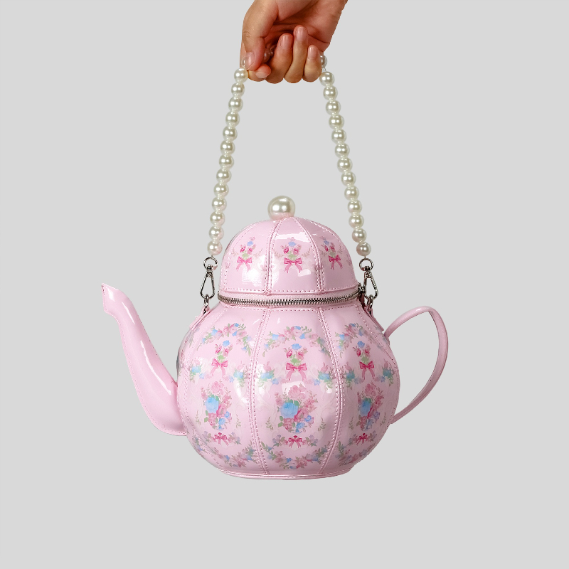 Pearl Chain Teapot Crossbody B - огляд і ціна Linen Bag Bulk
