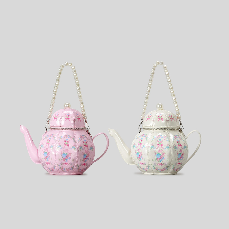 Pearl Chain Teapot Crossbody B - огляд і ціна Linen Bag Bulk