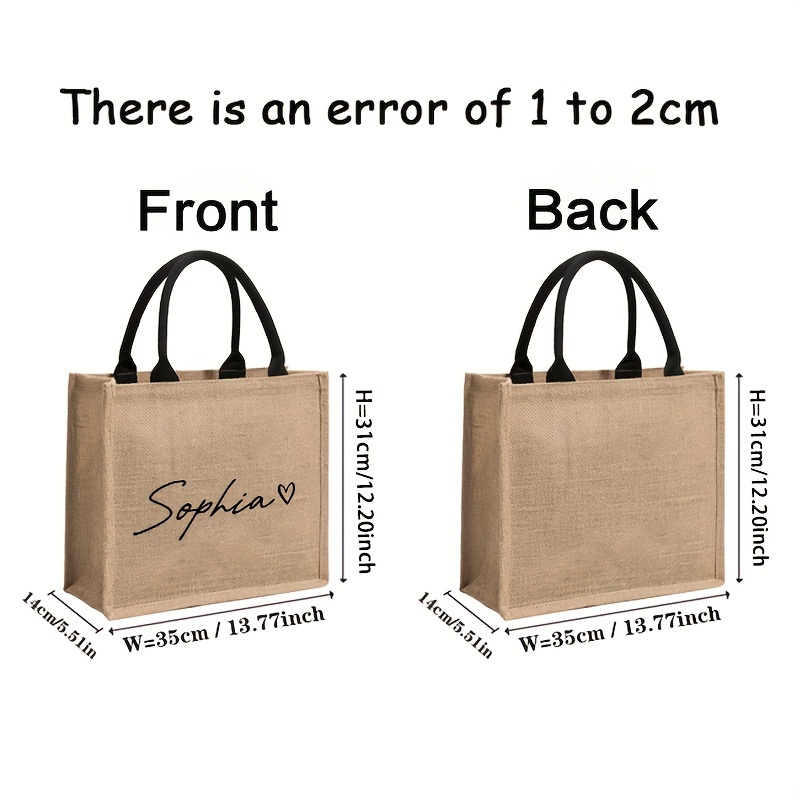 Custom Name Pattern Shopping P - огляд і ціна Linen Bag Bulk
