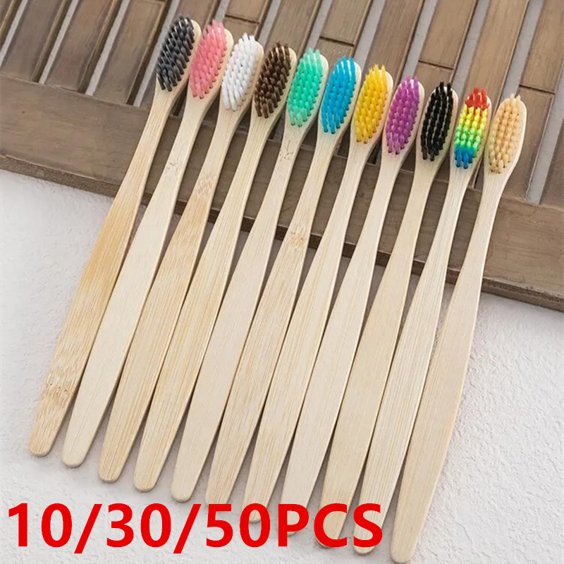 10 Pack Natural Bamboo Toothbr - огляд і ціна Bamboo Toothbrush Set