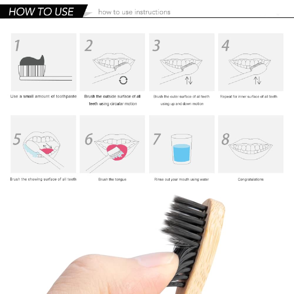10 Pack Natural Bamboo Toothbr - огляд і ціна Bamboo Toothbrush Set
