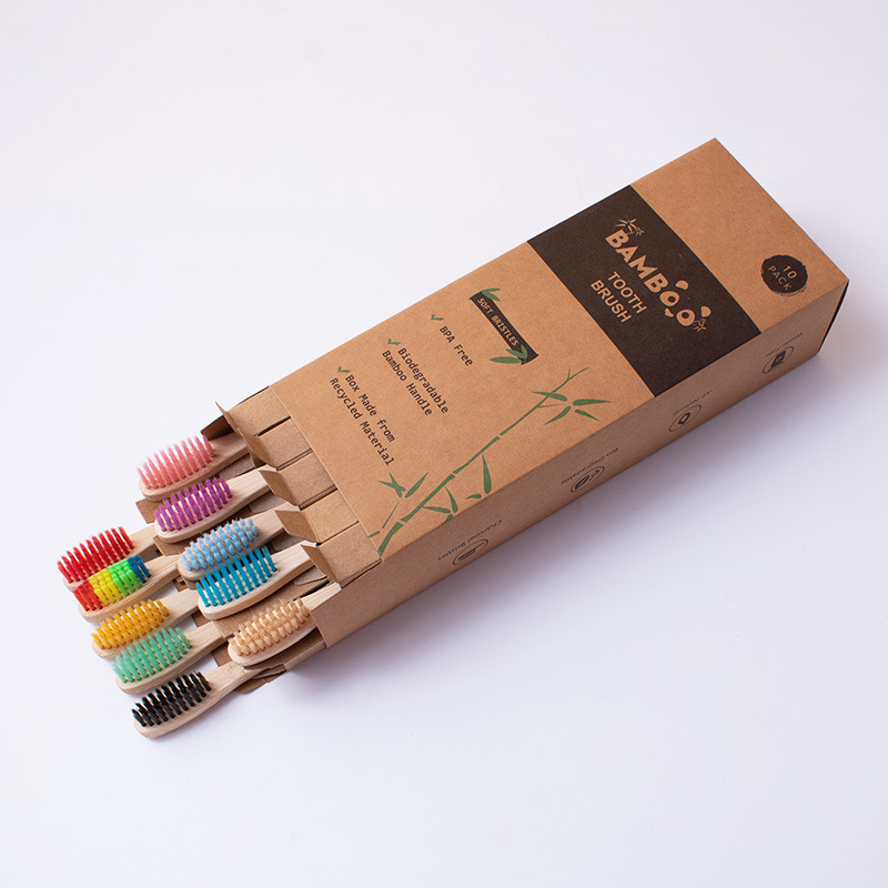 Adult Pointed Tail Flat Bamboo - огляд і ціна Bamboo Toothbrush Set