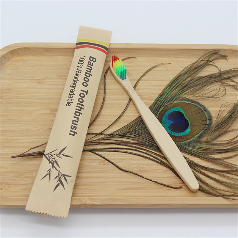 50/100Pcs Customisable Logo So - огляд і ціна Bamboo Toothbrush Set