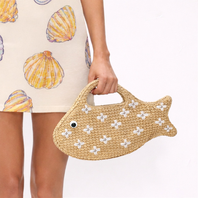 Cute Creative Fish Shaped Prin - огляд і ціна Linen Bag Bulk