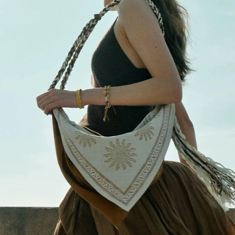 Bohemian Triangle Crossbody Ba - огляд і ціна Linen Bag Bulk