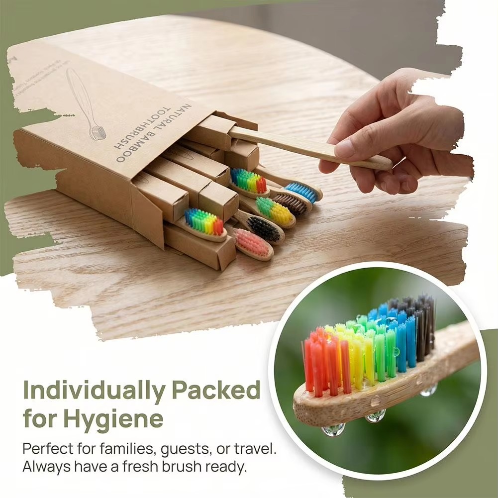 10 PCS/Pack  Eco-Friendly Bamb - огляд і ціна Bamboo Toothbrush Set