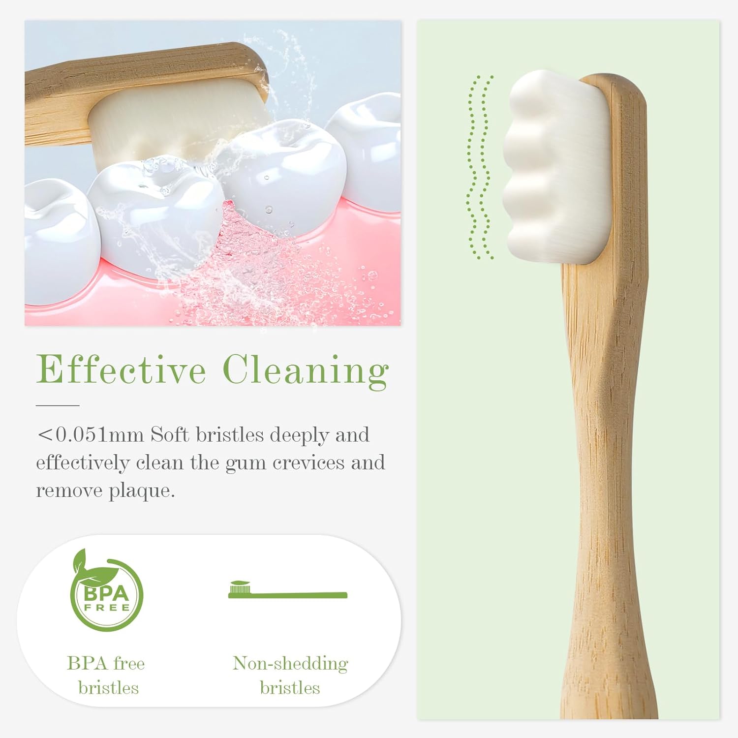 4 Pcs Micro-Nano Bamboo Toothb - огляд і ціна Bamboo Toothbrush Set