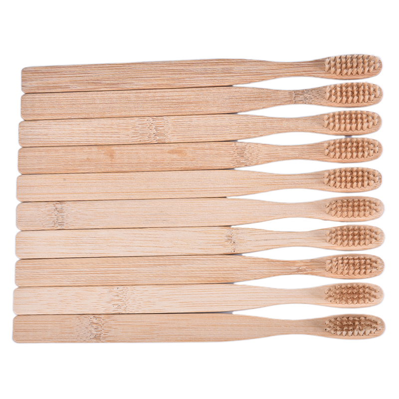 10pcs/oral Natural Bamboo Fibr - огляд і ціна Bamboo Toothbrush Set