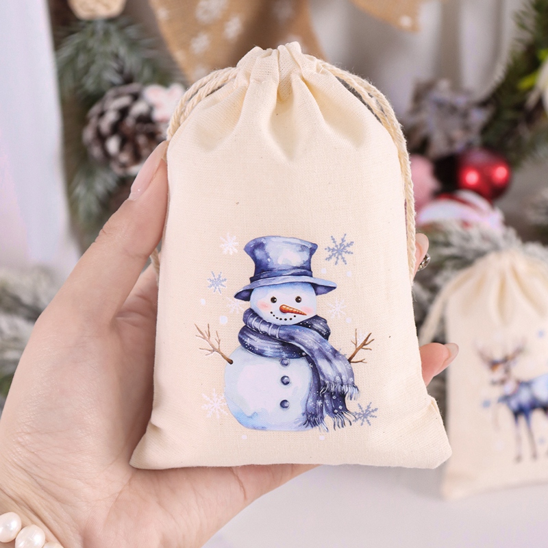 6pcs Christmas Linen Cotton Gi - огляд і ціна Linen Bag Bulk